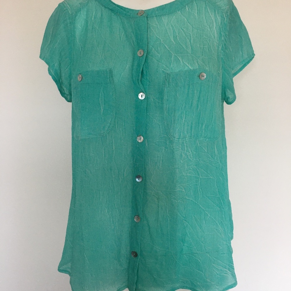 We The Free Spellbound Sheer Split Back Blouse - image 5